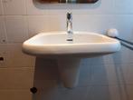2 wastafels met kraan, sifonkap en evt, spiegel, Ophalen, Gebruikt, Wastafel