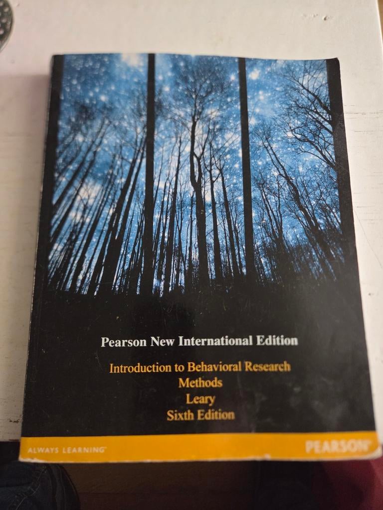Introduction to Behavioral Research Methods - Leary, Boeken, Studieboeken en Cursussen, Leary, HBO, Beta, Ophalen