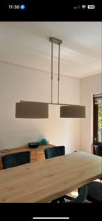 Hanglamp met dimmer rvs, Huis en Inrichting, Lampen | Hanglampen, Ophalen, Zo goed als nieuw, Metaal, 50 tot 75 cm
