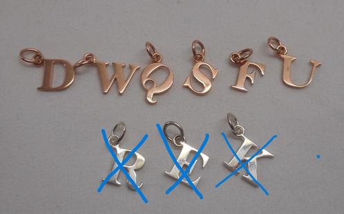 Zilveren roségoud vergulde letter hangers Thomas Sabo nr.274, Sieraden, Tassen en Uiterlijk, Kettinghangers, Zo goed als nieuw