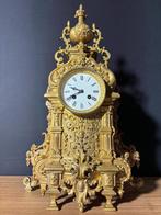Antieke Franse Regency Stijl Bronzen Pendule ca.1890 (64), Ophalen of Verzenden