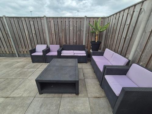 Lounge Tuinset Antraciet - 7 Zitplaatsen, Tuin en Terras, Tuinsets en Loungesets, Gebruikt, Loungeset, Overige materialen, 7 zitplaatsen