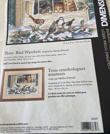 BORDUURPAKKET DIMENSIONS THREE BIRD WATCHERS beschikbaar voor biedingen