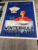 Origineel affiche / lithografie - Winterhulp - Jan Lavies, Reclamebord, Gebruikt, Ophalen of Verzenden