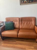 Lederen bank, Gebruikt, 150 tot 200 cm, Tweepersoons, 75 tot 100 cm