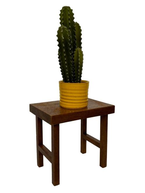 Vintage Plantentafeltje Bijzettafel Uniek Jaren 60 Design, Huis en Inrichting, Tafels | Bijzettafels, Gebruikt, Rechthoekig, Minder dan 55 cm