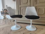 2x tulip design stoel Eero Saarinen, Huis en Inrichting, Stoelen, Ophalen, Kunststof, Twee, Wit