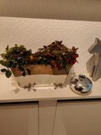 Rvs bloembak en zilverkleurig vaasje, Huis en Inrichting, Woonaccessoires | Vazen, Ophalen of Verzenden, Overige kleuren, Overige materialen