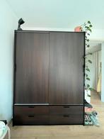 IKEA Trysil Kledingkast Schuifdeuren zwart bruin, Huis en Inrichting, Kasten | Kledingkasten, Ophalen, 200 cm of meer, 150 tot 200 cm