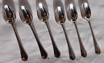 6 Massief 835 zilver moccalepeltjes  beschikbaar voor biedingen