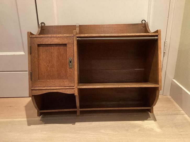 Eiken hangkastje bijbelkastje vintage, Huis en Inrichting, Kasten | Overige, Zo goed als nieuw, Ophalen of Verzenden