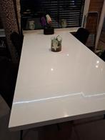 Eettafel hoogglans wit (Ruilen tegen 1 krat jupiler bier.), Huis en Inrichting, Tafels | Eettafels, Ophalen, Gebruikt, 50 tot 100 cm
