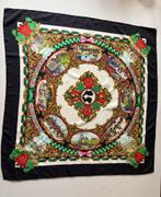 Hermes Vintage Silk Sjaal 90x90cm, Maat 46/48 (XL) of groter, Ophalen of Verzenden, Zo goed als nieuw, Sjaal