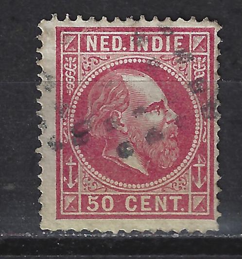 Nr 15 gebruikt Willem III 1870 Nederlands Indie voor 10% CW, Postzegels en Munten, Postzegels | Nederlands-Indië en Nieuw-Guinea