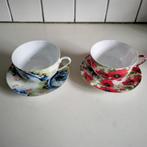 The sweet lake collection:2 prachtige thee kop en schotels, Ophalen of Verzenden, Zo goed als nieuw, Overige stijlen, Kop(pen) en/of Schotel(s)