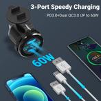2V-24V USB snelader op alles van 12 tot 24 v te gebruiken, Ophalen of Verzenden, Nieuw, Elektrisch, Overige merken