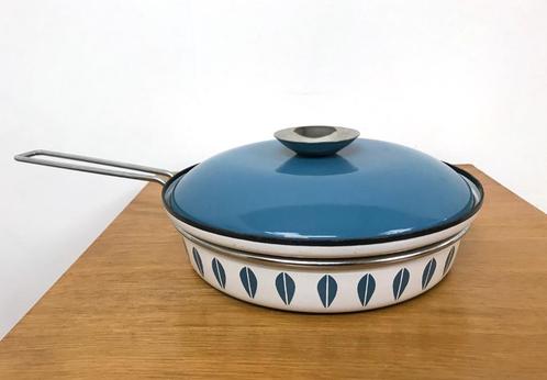 Vintage 60s 70s Cathrineholm Noorse emaille Lotus koekenpan, Antiek en Kunst, Antiek | Emaille, Ophalen of Verzenden