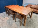 Artisan Torsio eettafel + Artisan stoelen 6x, Ophalen of Verzenden, Zo goed als nieuw