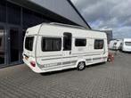 Fendt Tendenza 465 TG 2 Aparte bedden 203cm Rondzit Topstaat, Caravans en Kamperen, Standaardzit, Schokbreker, Lengtebed, Bedrijf