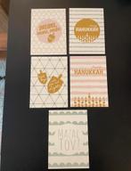 Chanoeka / Hanukkah ansichtkaarten 5 stuks nieuw, Diversen, Ophalen of Verzenden, Nieuw