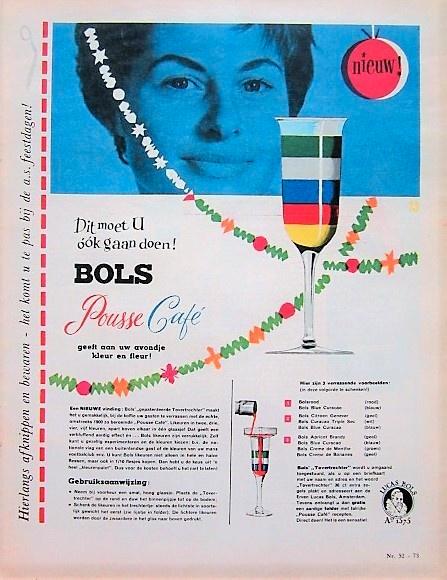 7 vintage advertenties reclames Bols drank 1953-76, Verzamelen, Merken en Reclamevoorwerpen, Gebruikt, Overige typen, Ophalen of Verzenden
