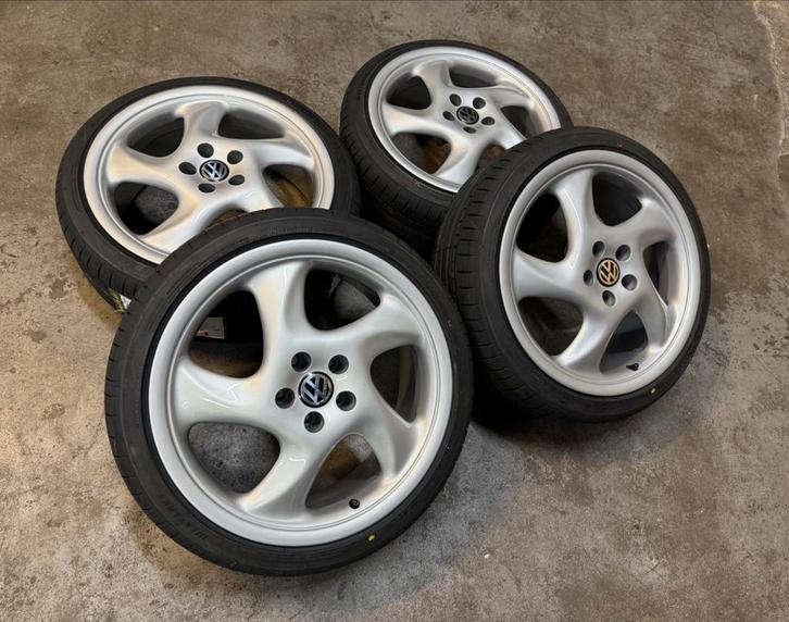 ✅17 inch Porsche Cup 5x100 Polo 6R Vw Golf4 Audi TT SeatLeon, Auto-onderdelen, Banden en Velgen, Banden en Velgen, Zomerbanden