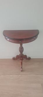 Antieke Halve Maan Tafel met Lade, Ophalen of Verzenden