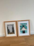The New Yorker print incl lijst, Ophalen of Verzenden, Zo goed als nieuw, Hout, Minder dan 50 cm