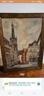 Schilderij markt Roermond 1920., Antiek en Kunst, Kunst | Schilderijen | Klassiek, Ophalen