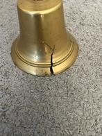 Oude koperen schoolbel met barst, Antiek en Kunst, Antiek | Koper en Brons, Ophalen of Verzenden, Koper