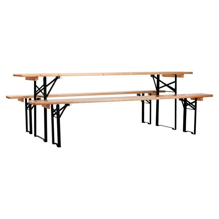 Inklapbare Biertafel Set te huur, Tuin en Terras, Picknicktafels, Nieuw, Rechthoekig, Hout, Inklapbaar, Ophalen