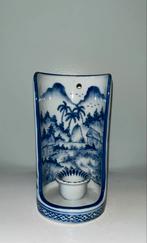 Chinese blauw-wit keramische wand kandelaar, Ophalen of Verzenden