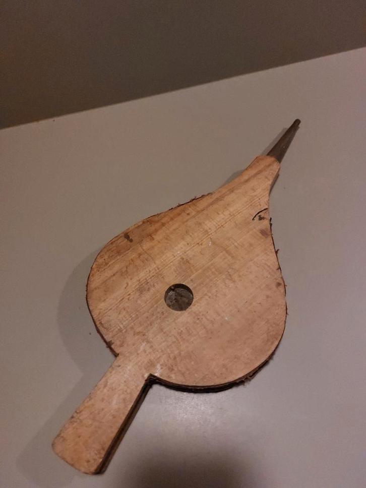 Oude hout-leren blaasbalg circa 45 cm, Antiek en Kunst, Antiek | Gereedschap en Instrumenten, Ophalen of Verzenden