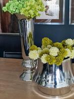 Zilver grote vazen set vaas bloemenpotten spiegeleffect, Ophalen, Overige materialen, Overige kleuren, Zo goed als nieuw