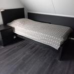 Mooi zwart ledikant met elektrische bodem&matras..195.-, Ophalen, 90 cm, Eenpersoons, Zwart