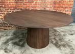 Nieuwe Japandi ronde houten eettafel, Huis en Inrichting, Tafels | Eettafels, Ophalen, 100 tot 150 cm, Rond, Zo goed als nieuw