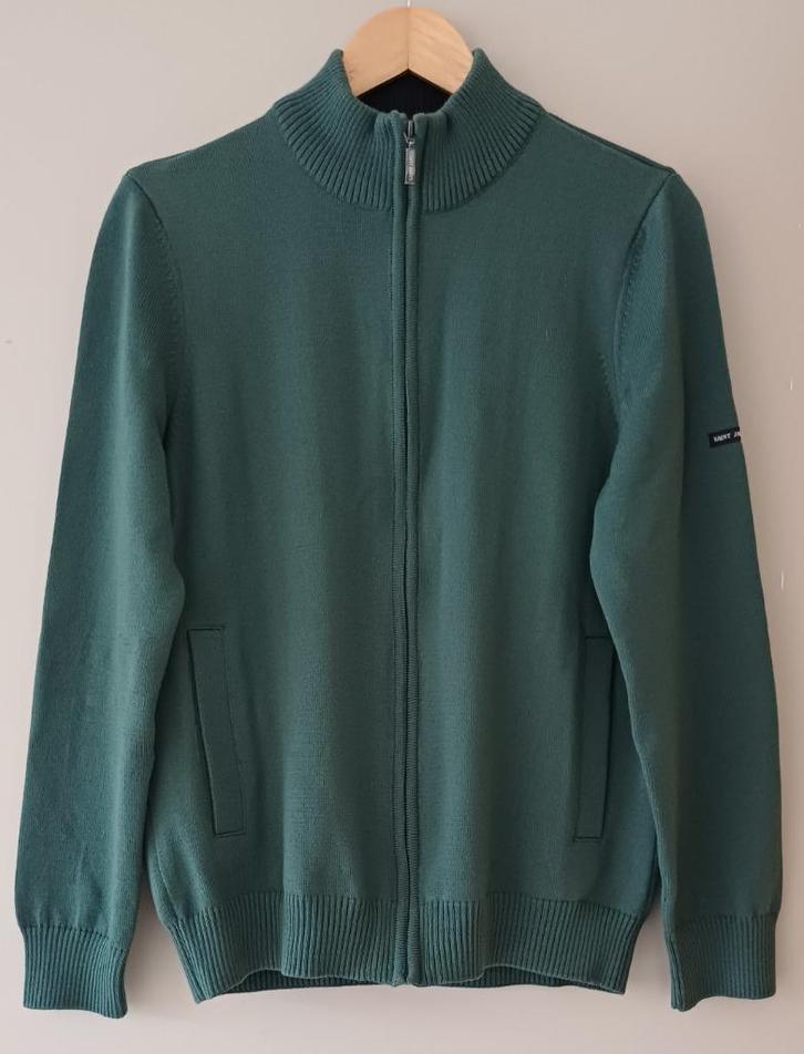 Saint James Colorado vest met rits, merinowol, groen, maat M, Kleding | Heren, Truien en Vesten, Zo goed als nieuw, Maat 48/50 (M)