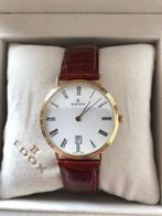 EDOX Gouden herenhorloge  Les Genevez  2004, Leer, Polshorloge, Zo goed als nieuw, Goud