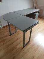 Stalen hoek bureau 240 x 160, Huis en Inrichting, Bureaus, Ophalen, Gebruikt
