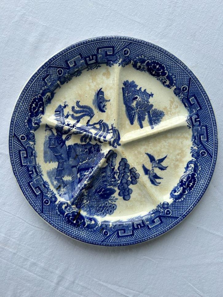 Antiek Blue Willow Bord, Antiek en Kunst, Antiek | Schalen, Ophalen of Verzenden