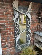 Mooie grote spiegel met lood en geweien, Ophalen, Gebruikt