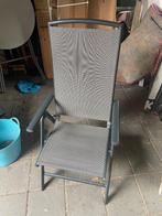 4 Tuinstoelen  5 standen, Tuin en Terras, Tuinstoelen, Ophalen, Gebruikt, Metaal, Verstelbaar