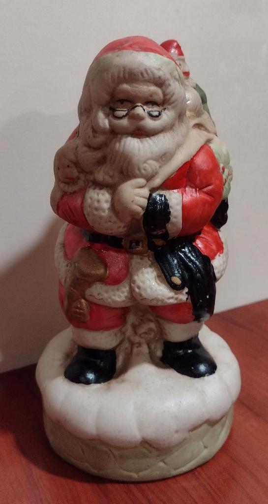 Vintage Kerstman Beeldje Keramiek 15,5cm hoog. (C), Diversen, Kerst, Gebruikt, Ophalen of Verzenden