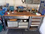 Degelijke Werkbank met Bankschroef - Verhuizing!, Ophalen, Gebruikt, 170 cm of meer, Bankschroef