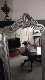 Zilver-Brons Zeer Chique "Kuifspiegel" "Facet" Gesl.148x78cm, Huis en Inrichting, Woonaccessoires | Spiegels, Minder dan 50 cm