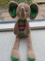 Olifant merk Nicotoy met gestreept lijf groen oren, Ophalen of Verzenden, Gebruikt, Olifant