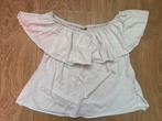 H&M off shoulder top wit maat 122, Gebruikt, Meisje, H&M, Ophalen of Verzenden