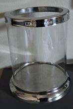 Riverdale windlicht zilver 34cm hoog 30cm doorsnee, Ophalen, Zo goed als nieuw, Metaal, 25 tot 50 cm