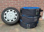 Opel Meriva winterbanden op stalen velg met wieldoppen, Ophalen, Gebruikt, 15 inch, Banden en Velgen