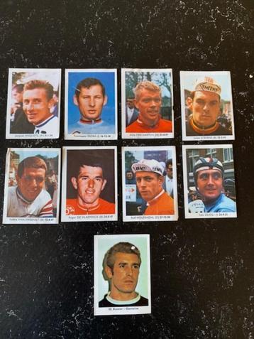 9 plaatjes wielrennen Milou Bubble Gum jaren '60 beschikbaar voor biedingen